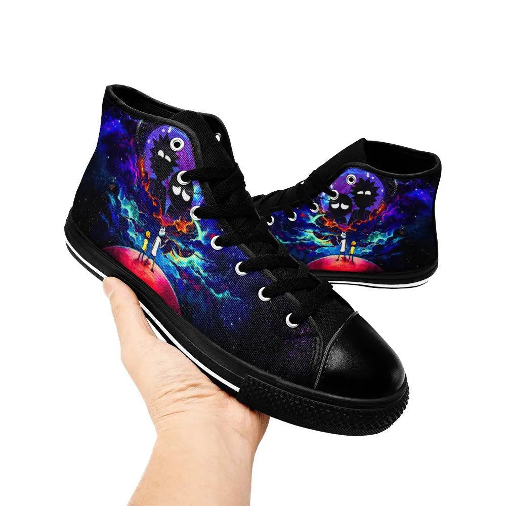 Rick and Morty Cartoon Custom High Top Sneakers Shoes