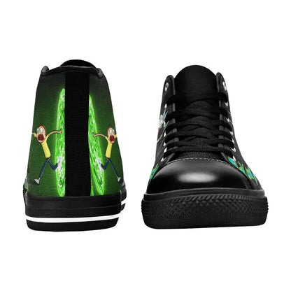 Rick and Morty Cartoon Custom High Top Sneakers Shoes