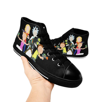 Rick and Morty Cartoon Custom High Top Sneakers Shoes