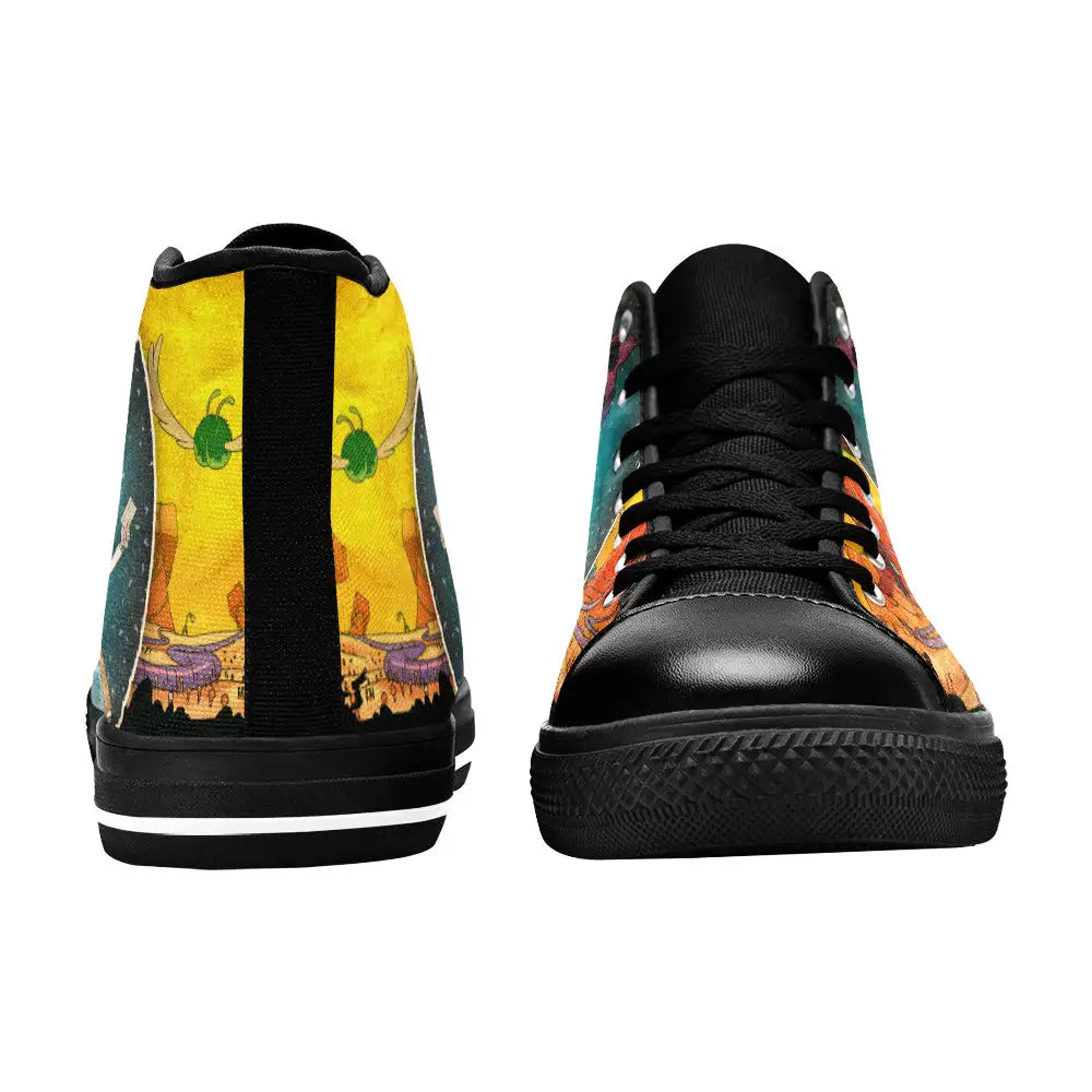 Rick and Morty Cartoon Custom High Top Sneakers Shoes