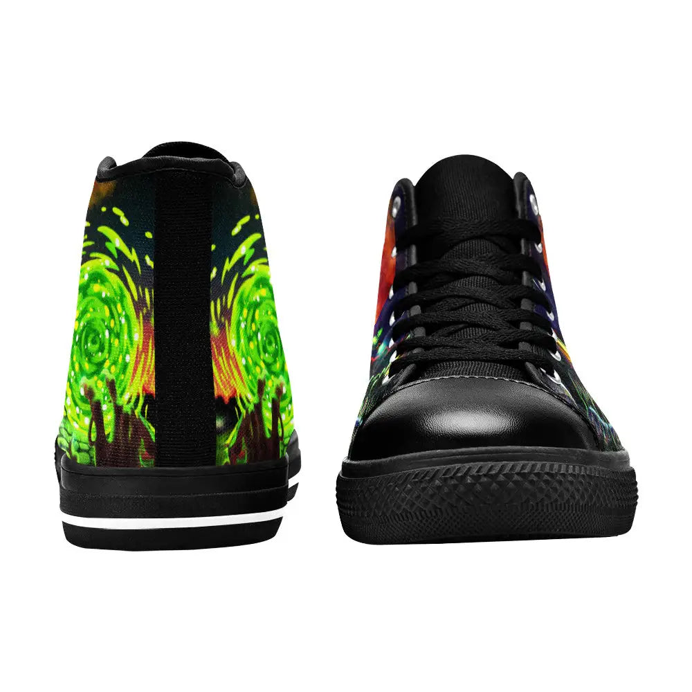 Rick and Morty Cartoon Custom High Top Sneakers Shoes