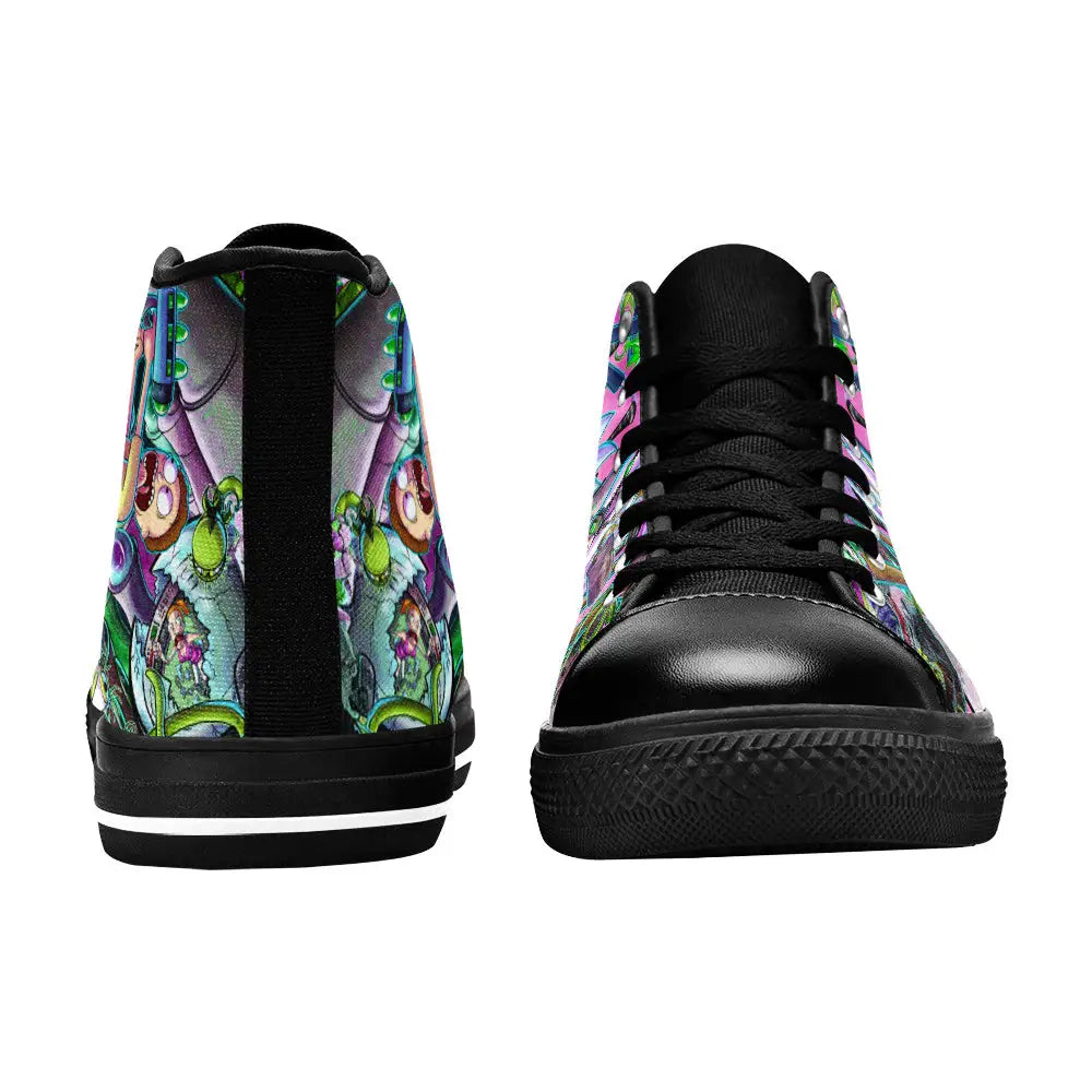 Rick and Morty Cartoon Custom High Top Sneakers Shoes