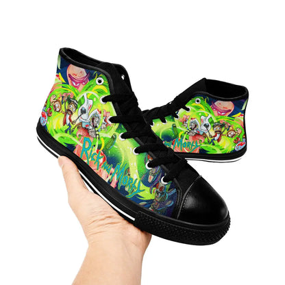 Rick and Morty Cartoon Custom High Top Sneakers Shoes