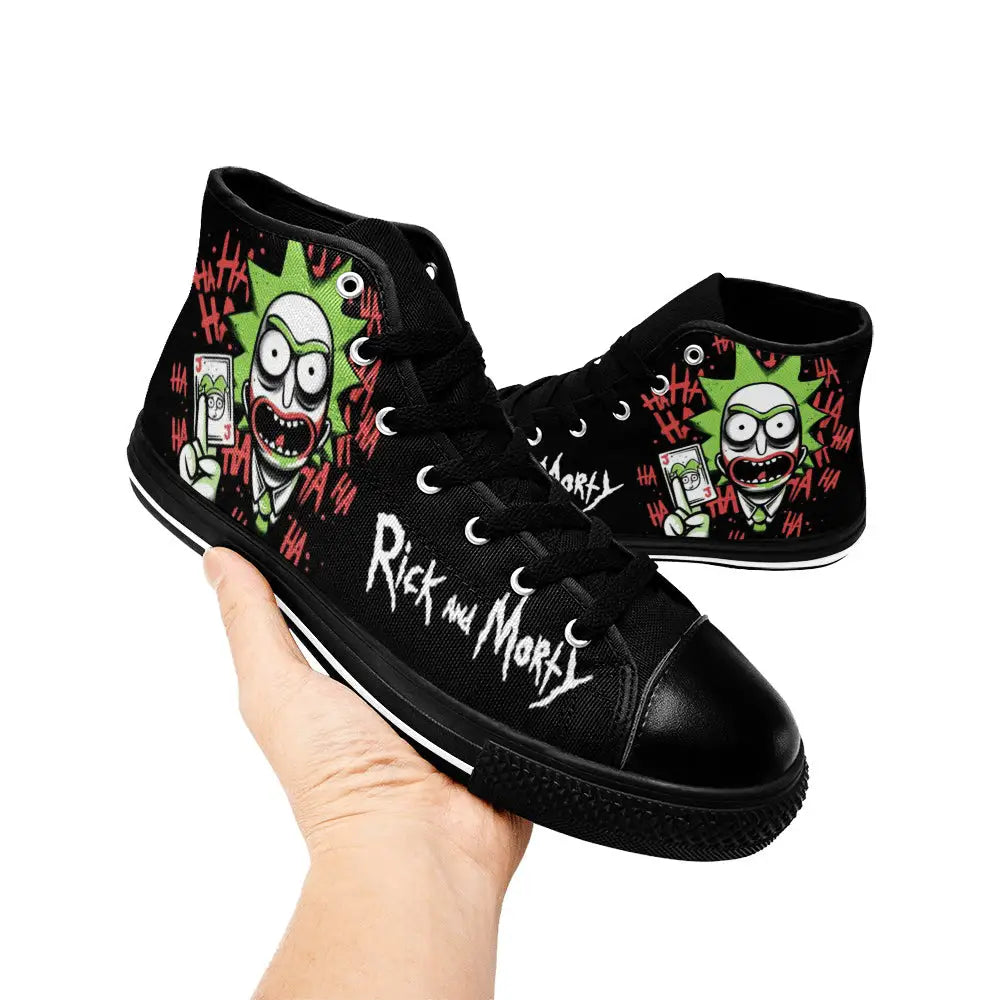 Rick and Morty Cartoon Custom High Top Sneakers Shoes