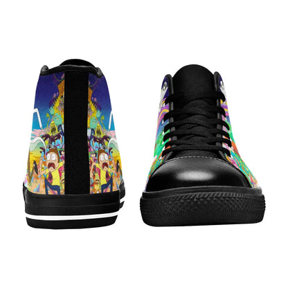 Rick and Morty Cartoon Custom High Top Sneakers Shoes