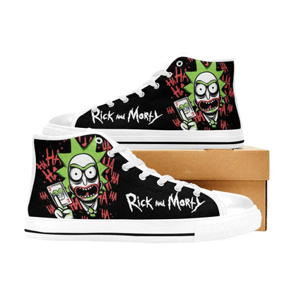 Rick and Morty Cartoon Custom High Top Sneakers Shoes