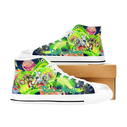 Rick and Morty Cartoon Custom High Top Sneakers Shoes