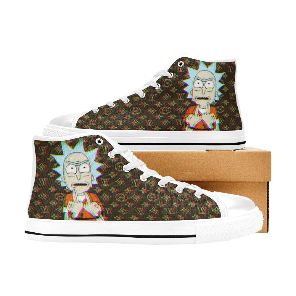 Rick and Morty Cartoon Custom High Top Sneakers Shoes