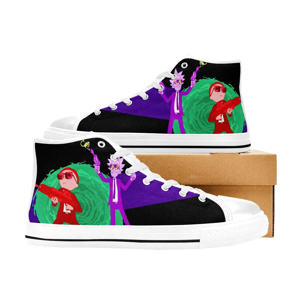 Rick and Morty Cartoon Custom High Top Sneakers Shoes