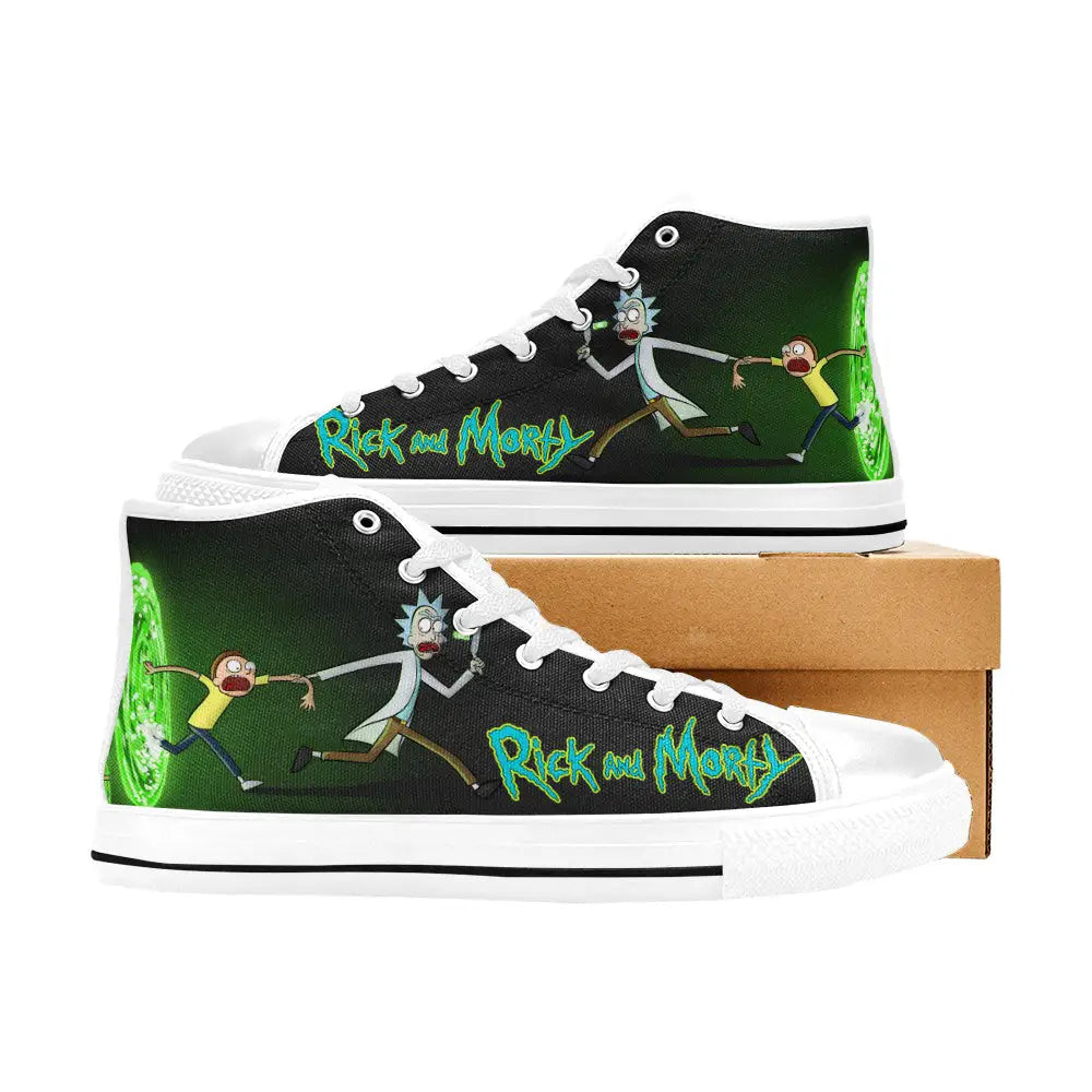 Rick and Morty Cartoon Custom High Top Sneakers Shoes