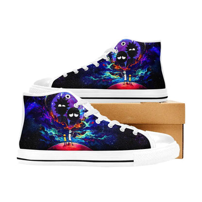 Rick and Morty Cartoon Custom High Top Sneakers Shoes