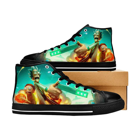 Rick and Morty Cartoon Dragon Ball Custom High Top Sneakers Shoes
