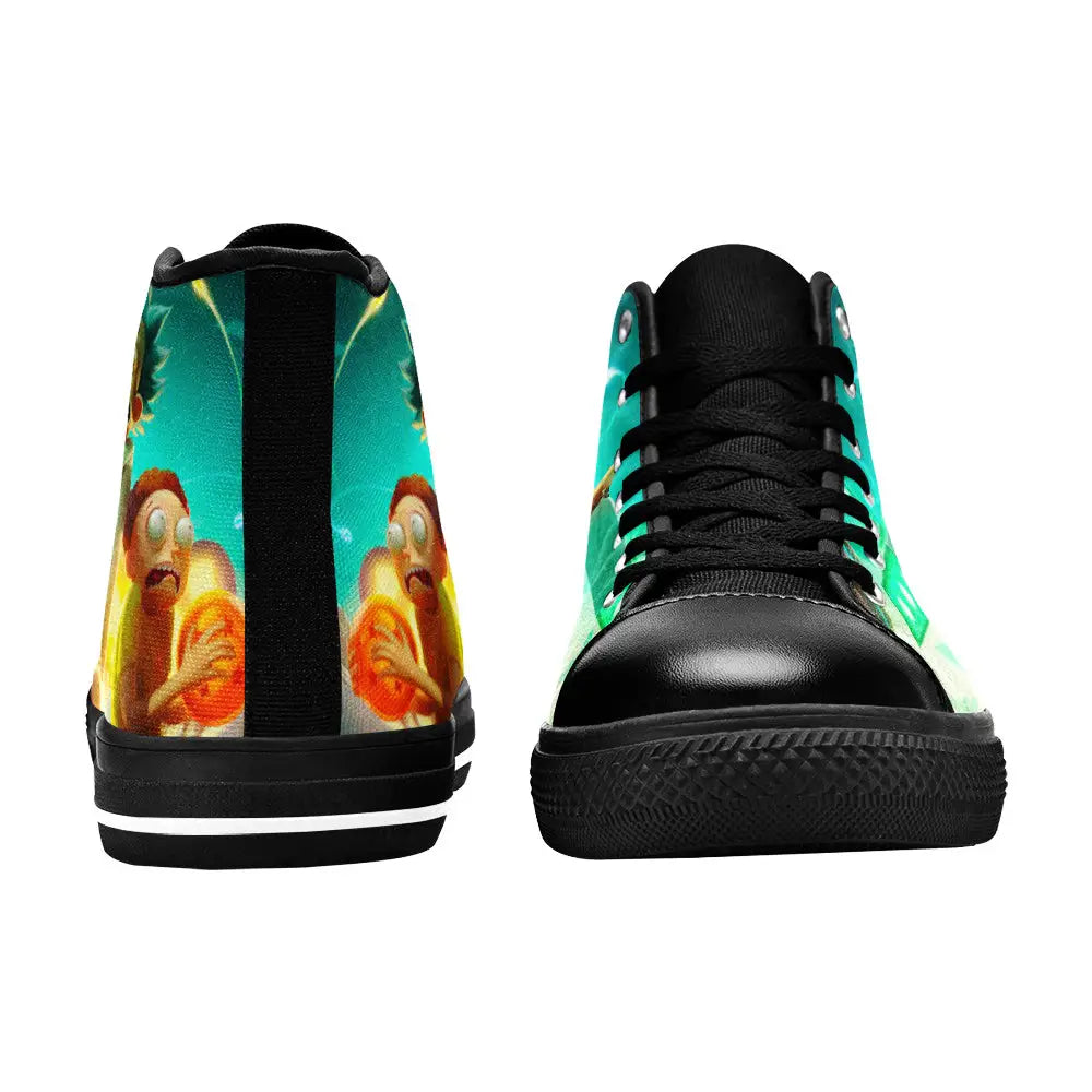 Rick and Morty Cartoon Dragon Ball Custom High Top Sneakers Shoes