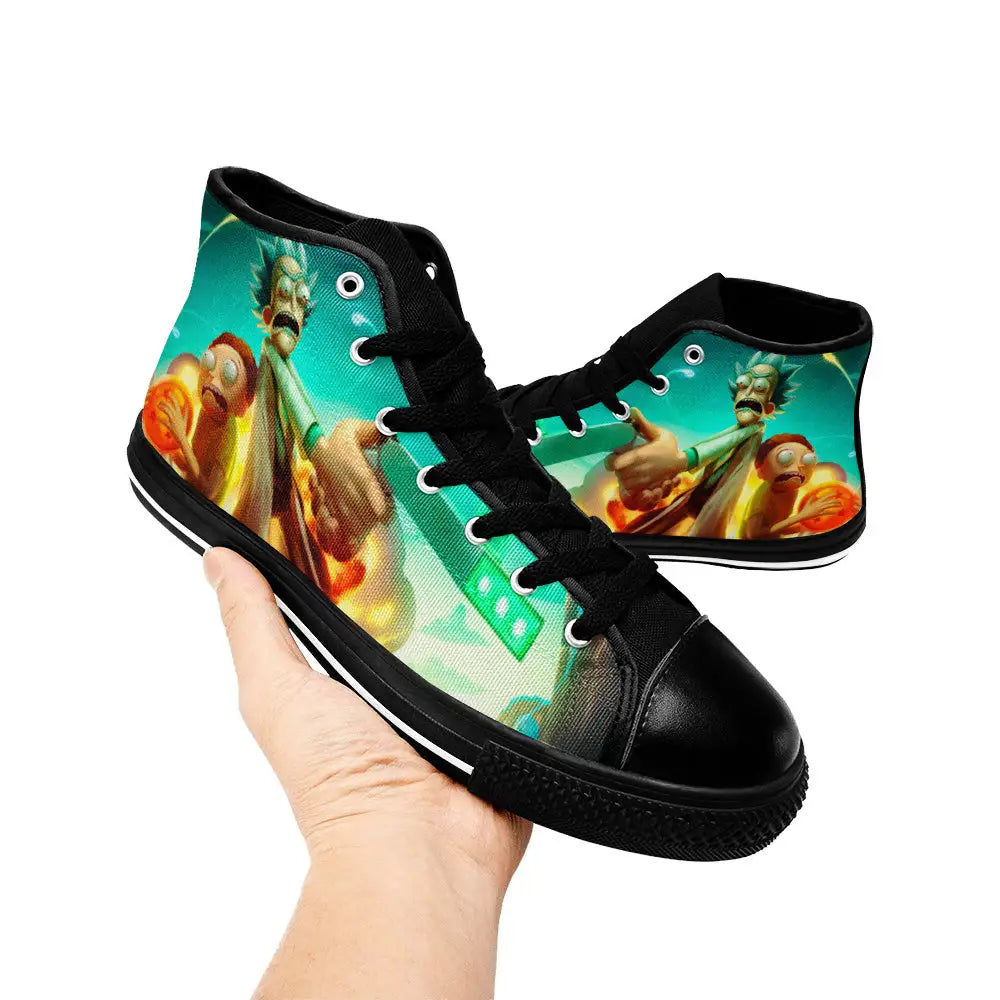 Rick and Morty Cartoon Dragon Ball Custom High Top Sneakers Shoes