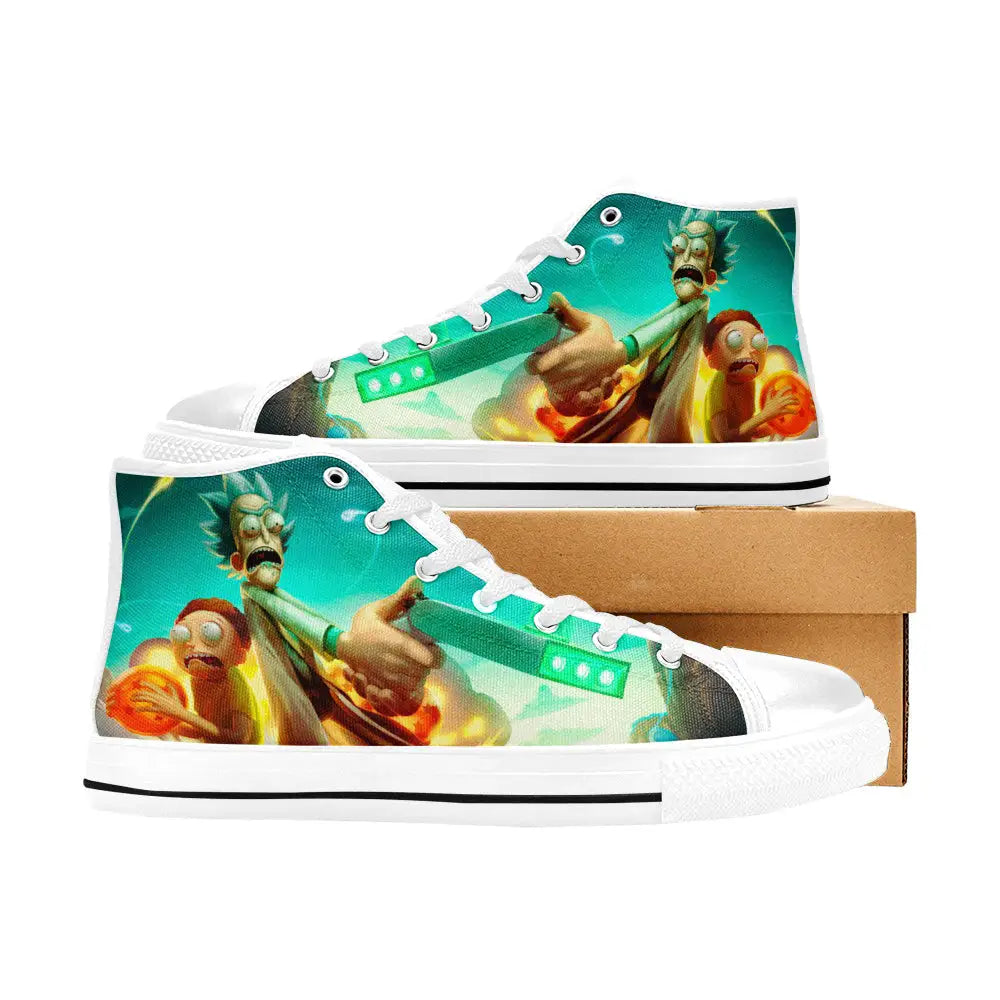 Rick and Morty Cartoon Dragon Ball Custom High Top Sneakers Shoes