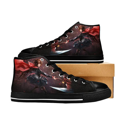 RWBY Ruby Rose Custom High Top Sneakers Shoes