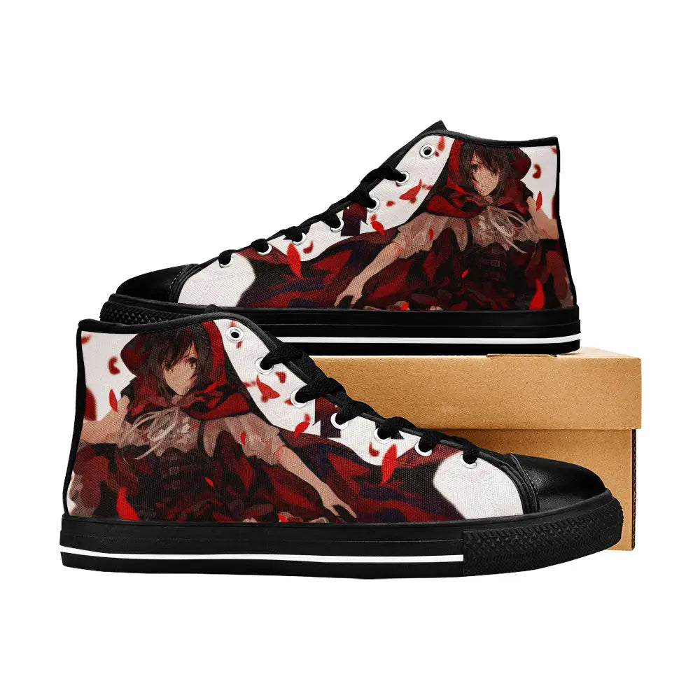 RWBY Ruby Rose Custom High Top Sneakers Shoes