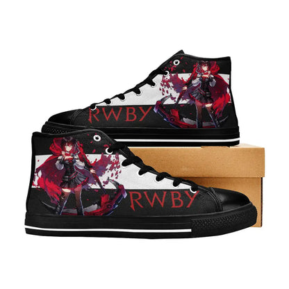 RWBY Ruby Rose Custom High Top Sneakers Shoes