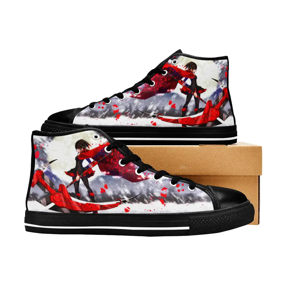 RWBY Ruby Rose Custom High Top Sneakers Shoes