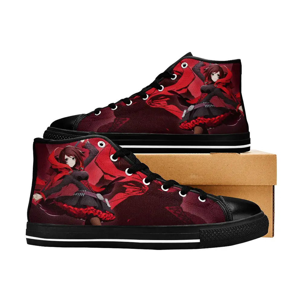 RWBY Ruby Rose Custom High Top Sneakers Shoes