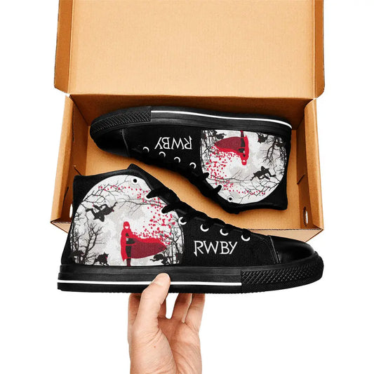 RWBY Ruby Rose Custom High Top Sneakers Shoes