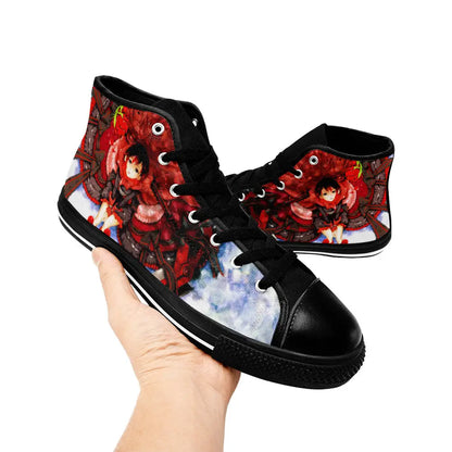 RWBY Ruby Rose Custom High Top Sneakers Shoes