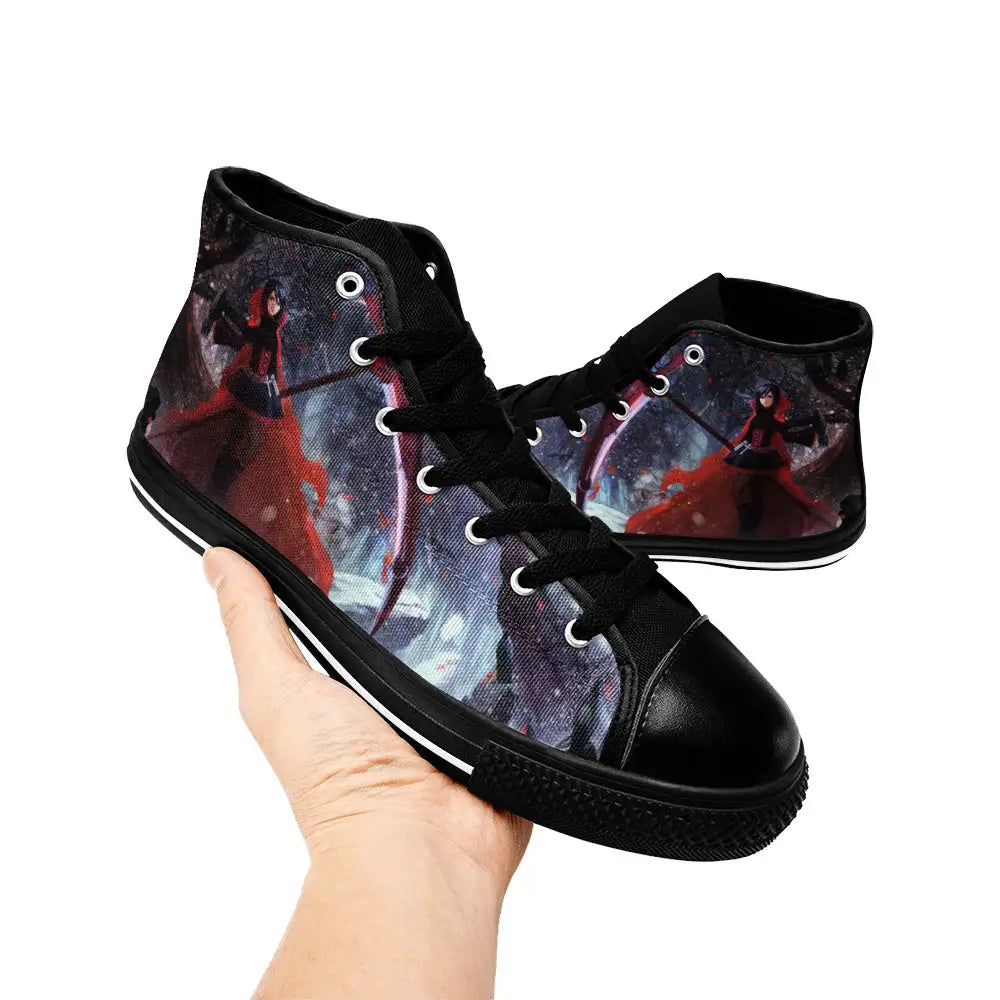 RWBY Ruby Rose Custom High Top Sneakers Shoes