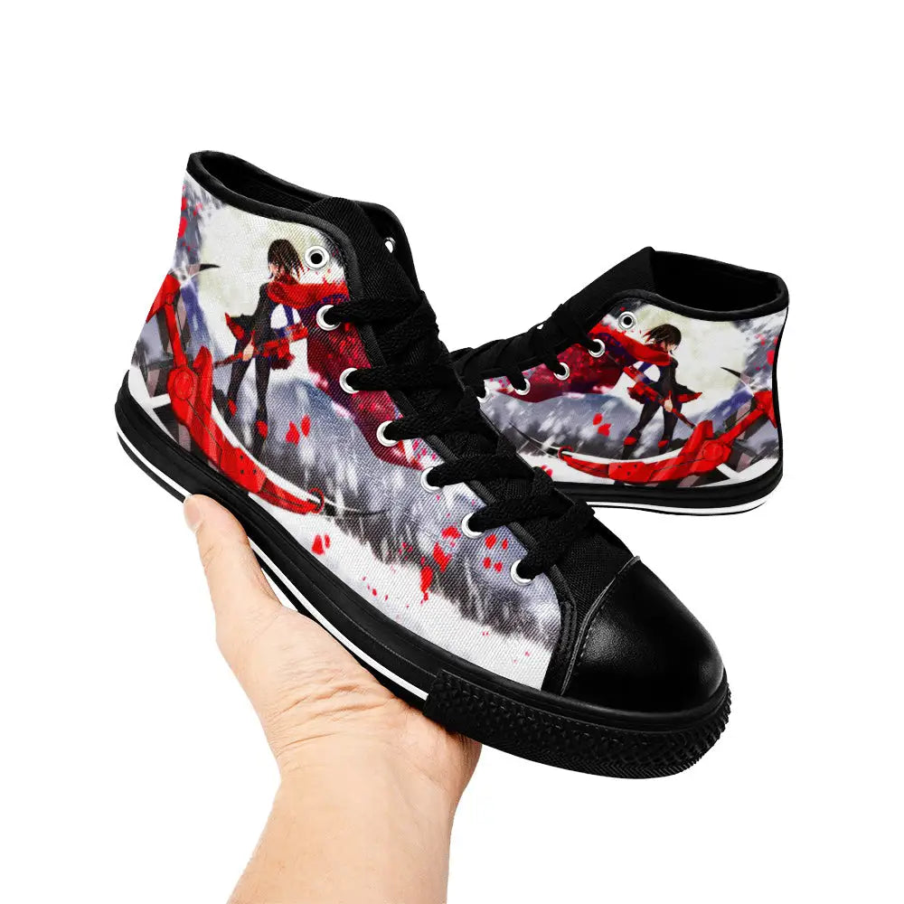 RWBY Ruby Rose Custom High Top Sneakers Shoes