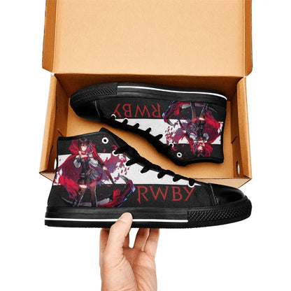 RWBY Ruby Rose Custom High Top Sneakers Shoes