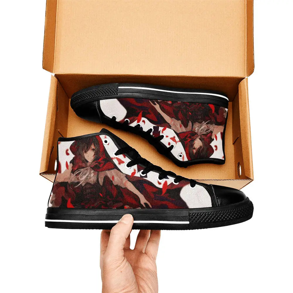 RWBY Ruby Rose Custom High Top Sneakers Shoes