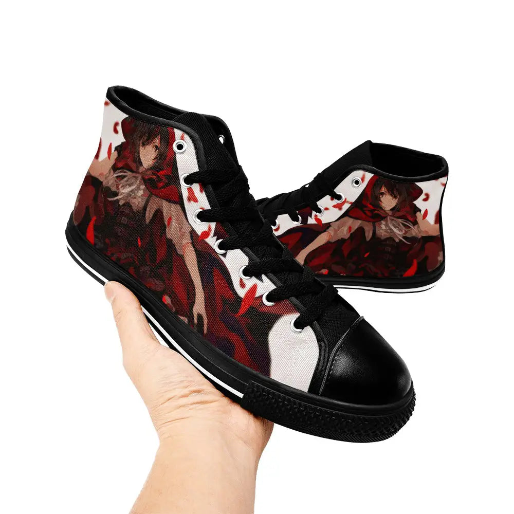 RWBY Ruby Rose Custom High Top Sneakers Shoes