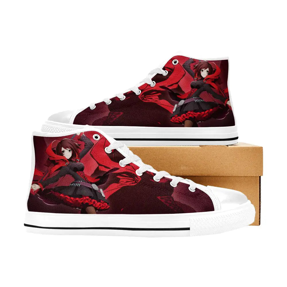 RWBY Ruby Rose Custom High Top Sneakers Shoes