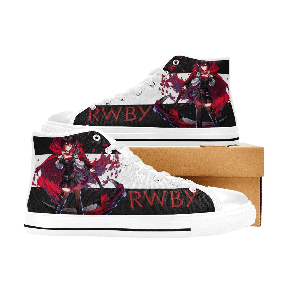 RWBY Ruby Rose Custom High Top Sneakers Shoes