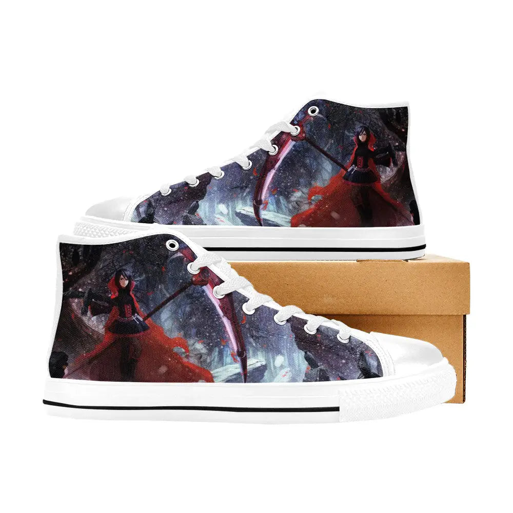 RWBY Ruby Rose Custom High Top Sneakers Shoes