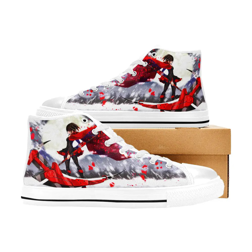 RWBY Ruby Rose Custom High Top Sneakers Shoes