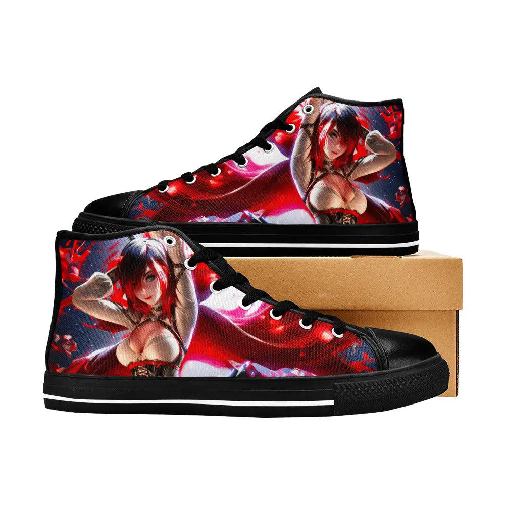 RWBY Ruby Rose Fanart Custom High Top Sneakers Shoes