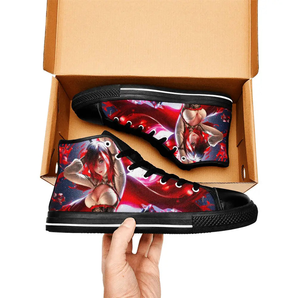 RWBY Ruby Rose Fanart Custom High Top Sneakers Shoes