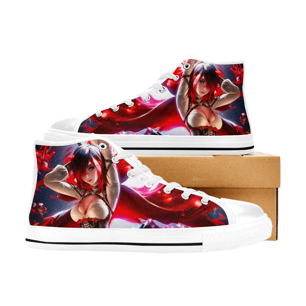 RWBY Ruby Rose Fanart Custom High Top Sneakers Shoes