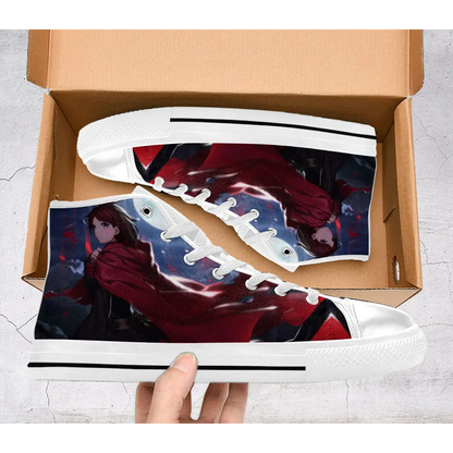 RWBY Ruby Rose Shoes High Top Sneakers