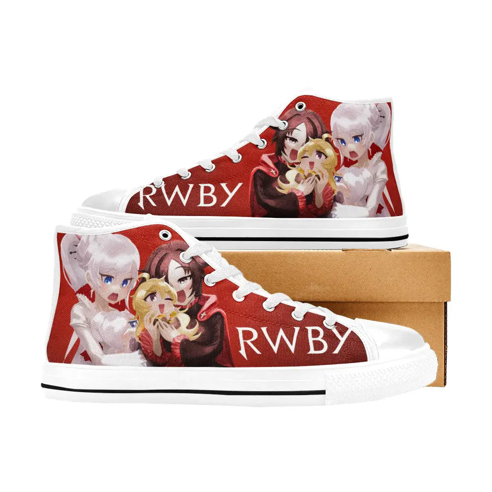 RWBY Ruby Rose Weiss Schnee Custom High Top Sneakers Shoes