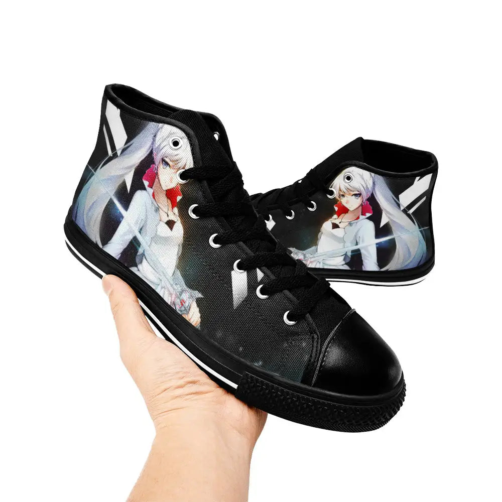 RWBY Weiss Schnee Custom High Top Sneakers Shoes