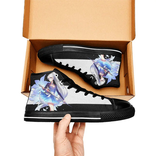 RWBY Weiss Schnee Custom High Top Sneakers Shoes