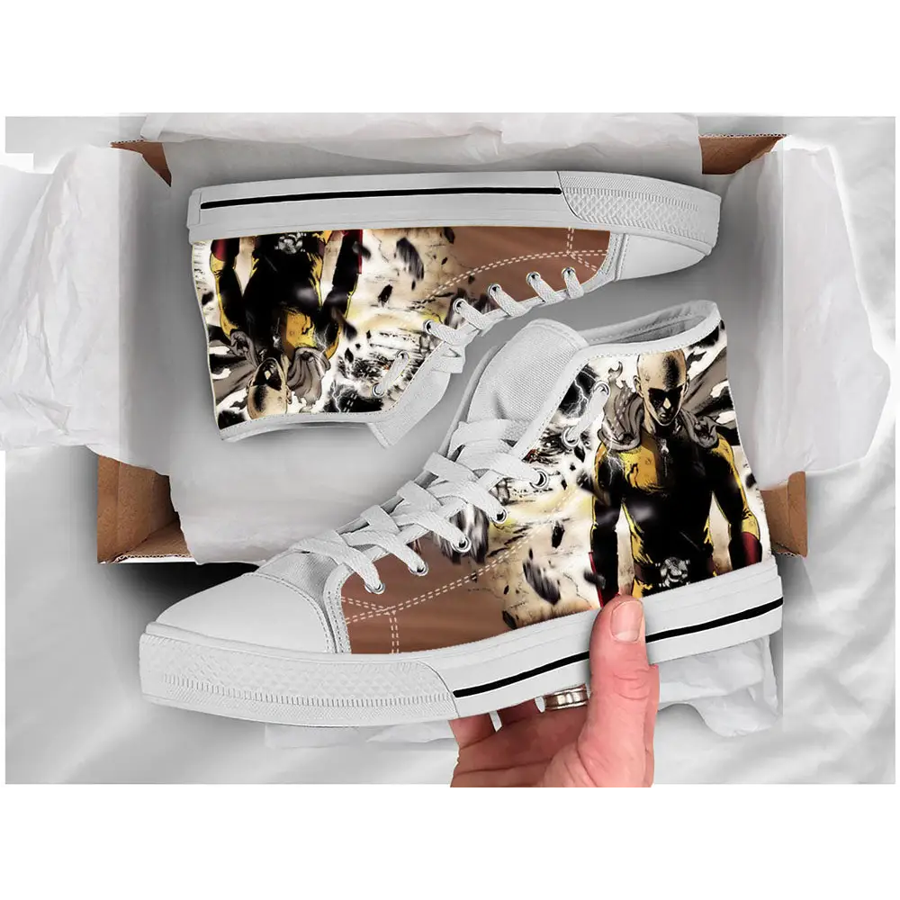 Saitama Defeat Lord Boros One Punch Man Shoes High Top Sneakers