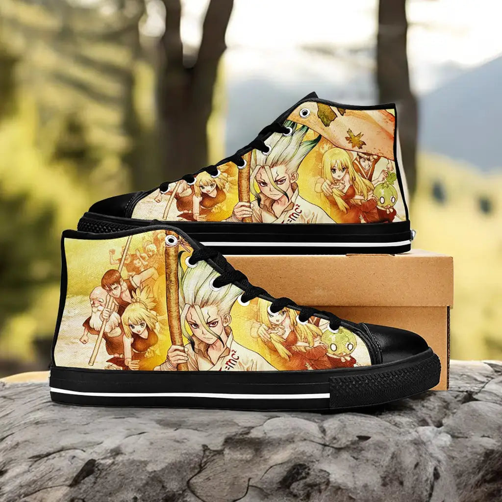 Senku Dr Stone Kingdom of Science Custom High Top Sneakers Shoes