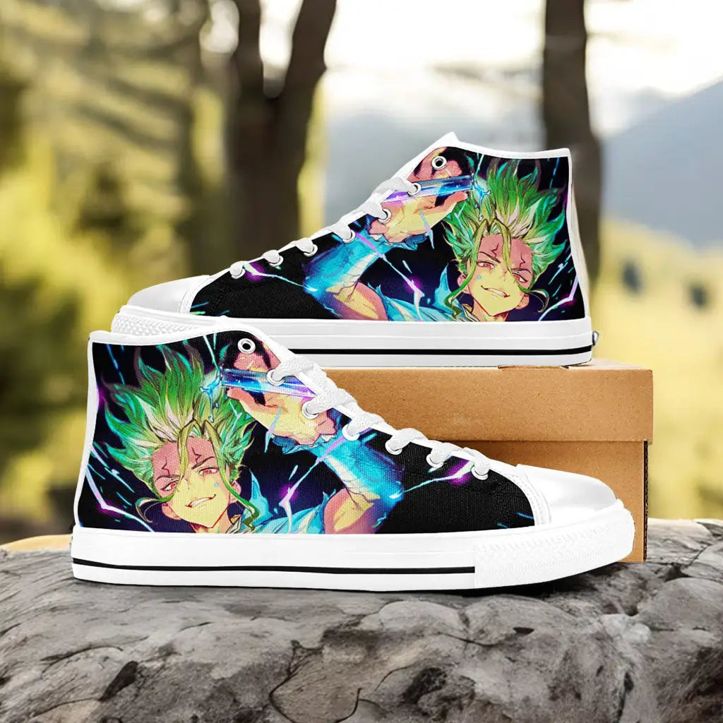 Senku Dr Stone Kingdom of Science Custom High Top Sneakers Shoes