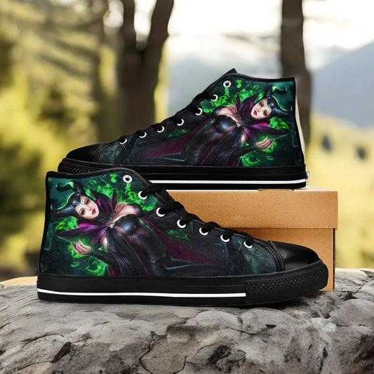 Sexy Maleficent Princess Aurora Custom High Top Sneakers Shoes