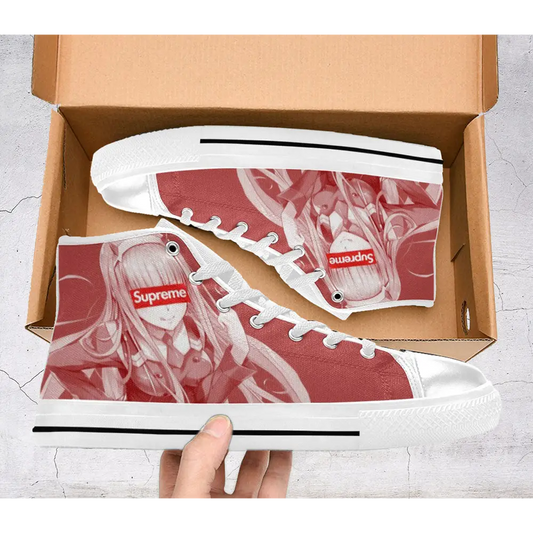 Sexy Zero Two Darling in the FranXX Shoes High Top Sneakers