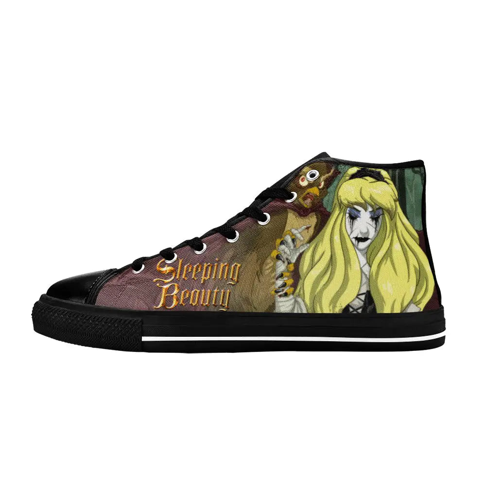 Sleeping Beauty Evil Princess Aurora Zombie Custom High Top Sneakers Shoes