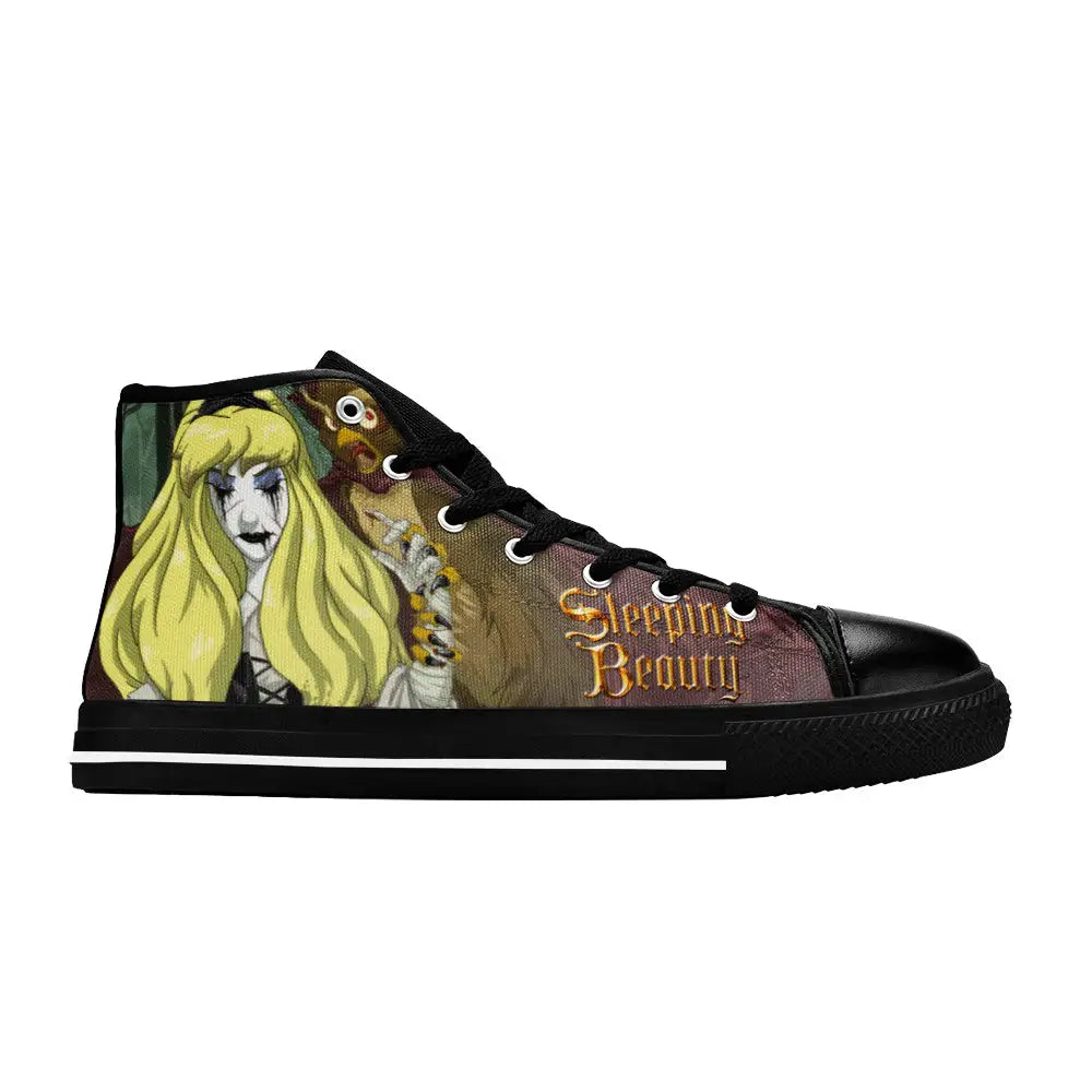 Sleeping Beauty Evil Princess Aurora Zombie Custom High Top Sneakers Shoes