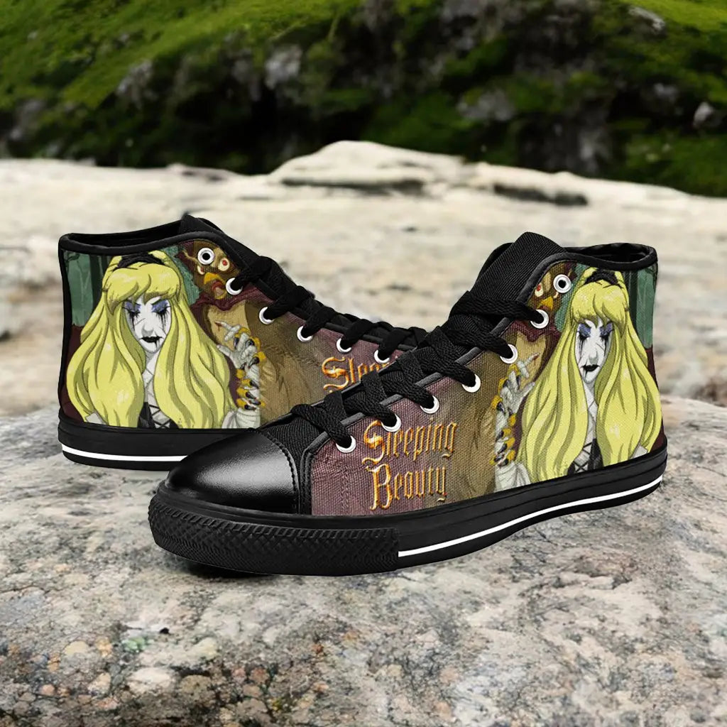 Sleeping Beauty Evil Princess Aurora Zombie Custom High Top Sneakers Shoes